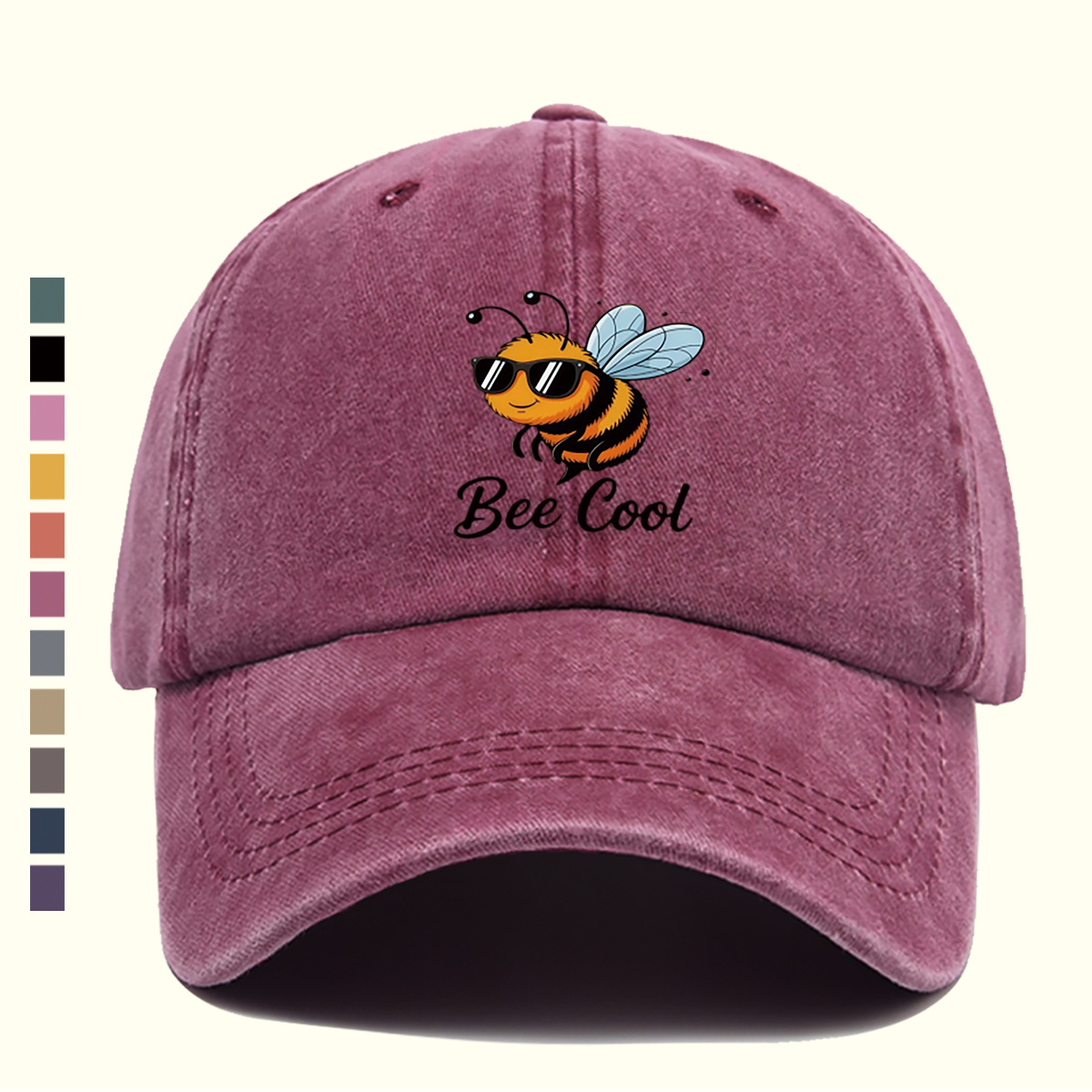 TEMU 1pc Baseball Cap For , Adjustable Snapback Hat With Bee-themed, Lightweight Unisex Cap Suitable For Outdoor, Travel,, Commuting, Matching Gift