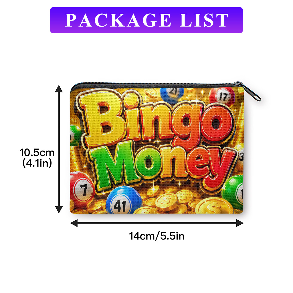 TEMU Coin Purse 1pc, Bingo Money Rewards -material Double, Compact Portable Coin Storage Suitable For Keys, A Practical Organizer For , Perfect Gift