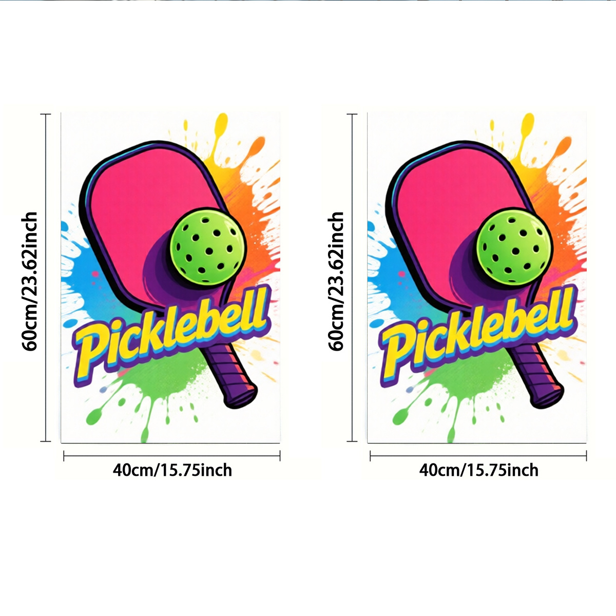 TEMU 2pcs, Hand Towel, Single-sided Printing, Rectangular 40×60cm, Cartoon Style Pickleball Racket 2d Pattern, Soft And Comfortable, Sweat-absorbent,