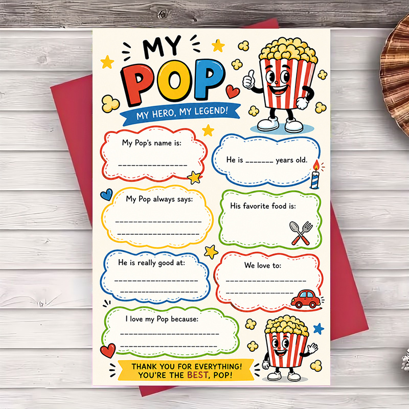 TEMU 1 Envelope And 1 Funny Greeting Card Greeting Card For Fathers Day Birthday Appreciation Gift For Dad Hero Legend Theme Flat Paper Card For Ever