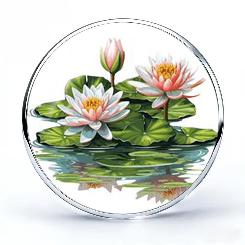 Fashionable Water Lily Pattern Stainless Steel Brooch