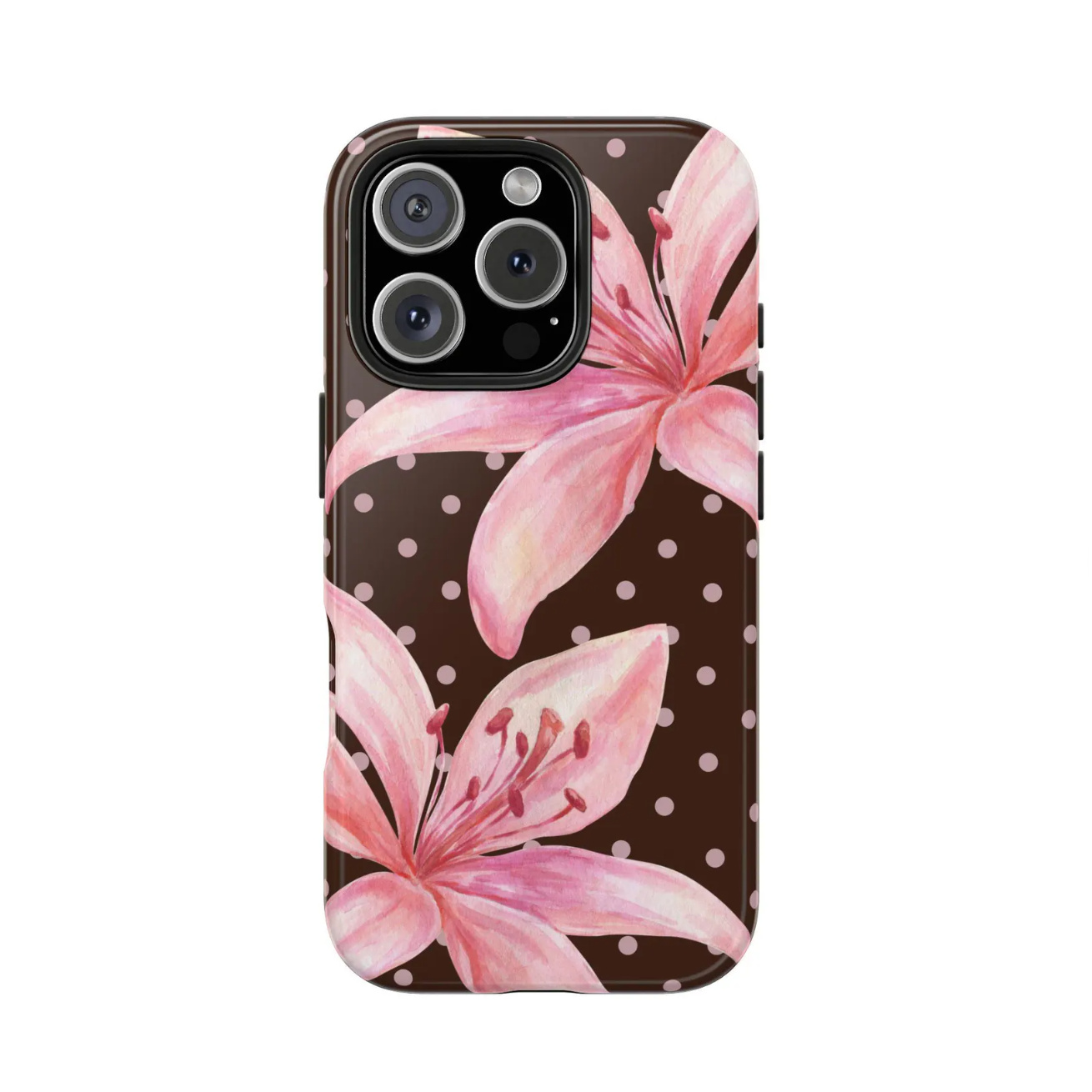 TEMU Phone Case - Retro Polka Dot Elegant Floral Phone Case, Suitable For Iphone 17/17air/16/15/14/13/12/11/7/8/plus/pro//mini/ Xr X/xs All-inclusive
