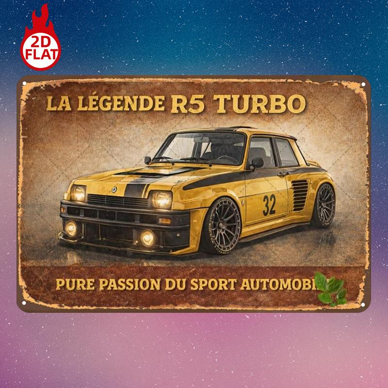 TEMU 2d Flat, 1pc 2d Flat, R5 Turbo Legend: Passion, Wooden Sign, Decorative Painting/room/restaurant/bar/door/garage Decor, Wooden Plaque