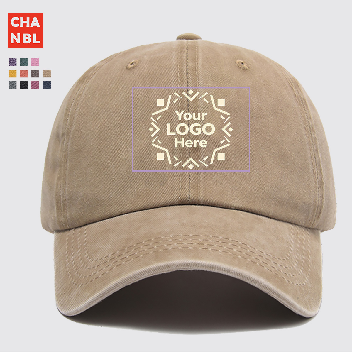 TEMU Casquette de baseball 1 pièce avec logo personnalisé pour homme et femme, casquette bec de canard réglable avec impression personnalisé,