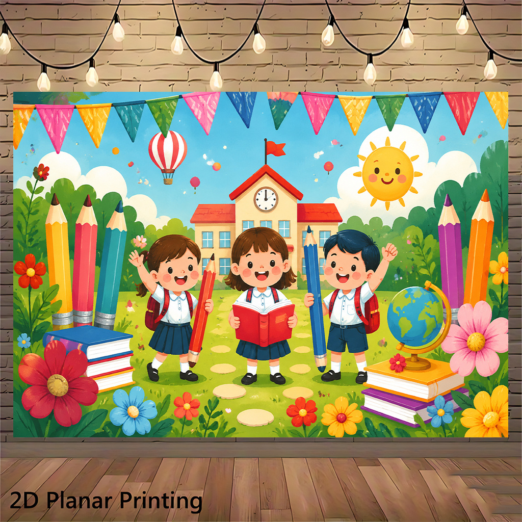 TEMU 2d Flat, 1pc Life Banner - Suitable For Parties, Graduation, Birthdays, Photo Backgrounds | Easy-to-hang Decoration With School-themed For