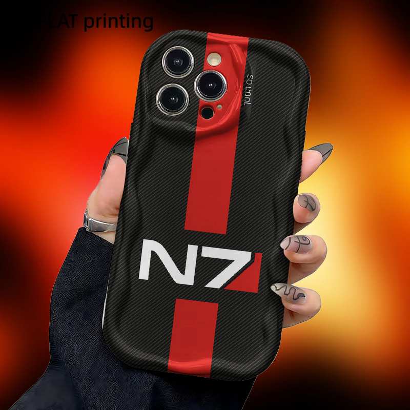 TEMU Phone Case - 2d Flat Printing Design, 1pc, Phone Case: A Stylish Phone Case. N7 Logo Wallet Case Printed Phone Case, Suitable For , Iphone 17