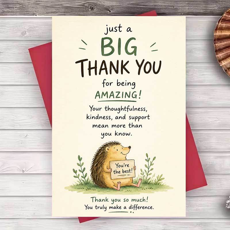 TEMU 1pc Greeting Card Big Thank You Card For Friend Coworker Teacher Neighbor Appreciation Gift Occasion