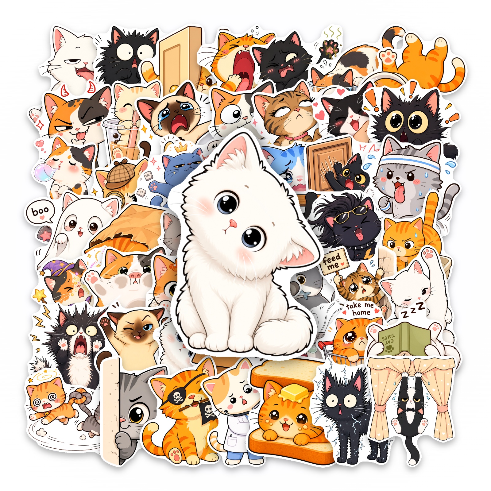 cat stickers sold on Temu United States