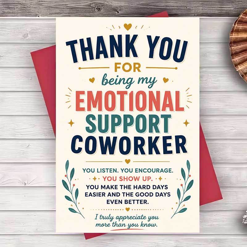 TEMU 1 Envelope And 1 Greeting Cardthank You Greeting Card For Emotional Support Coworker Appreciation Gift For Office And Colleagues On Work
