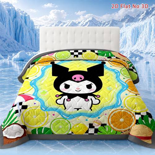 item picture 2d flat cartoonish 1pc quilts themed quilted comforter queen size bedding cooling blanket for hot sleepers lightweight breathable summer blanket quilt spring suitable for bedroom guest rooms all ages four