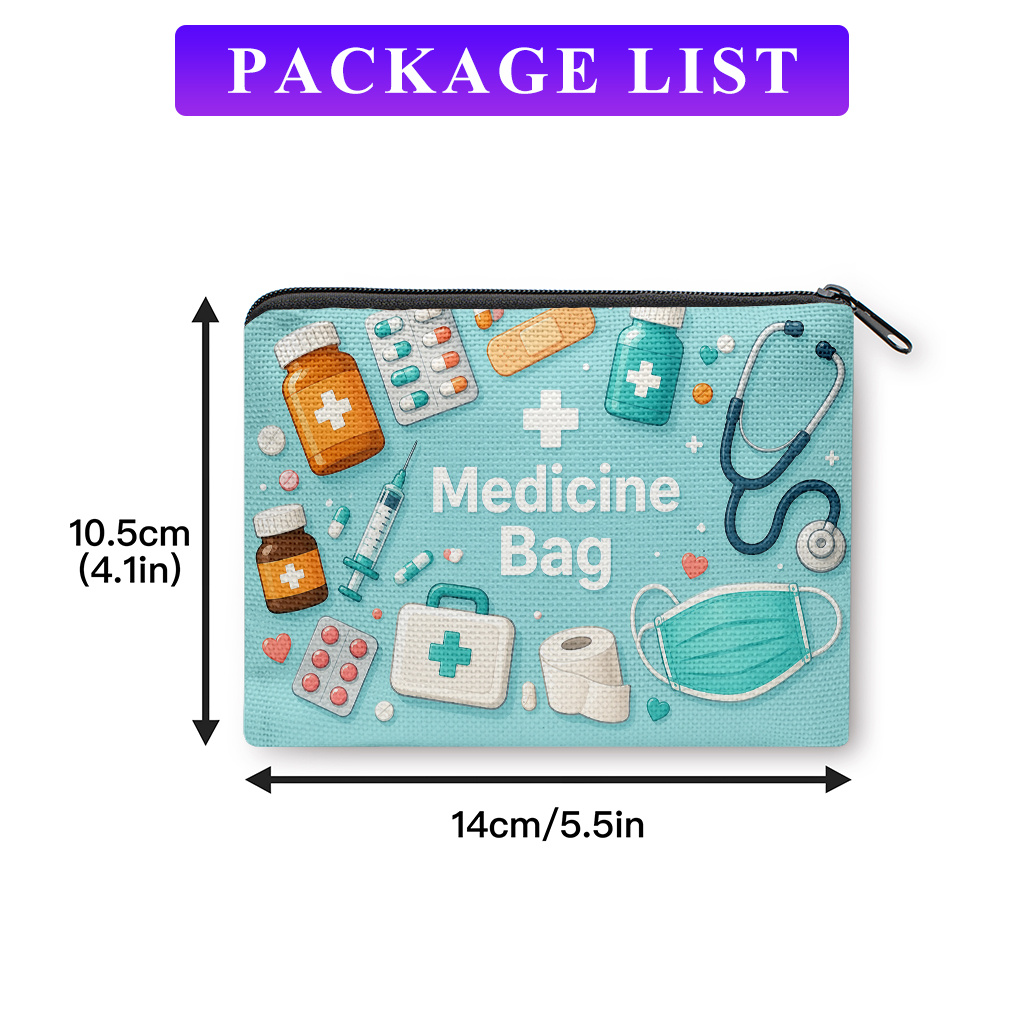 TEMU Coin Purse & Medicine Bag - Compact Portable Suitable For Keys, , Medication Holder, Machine Washable Gift Organizer For Christmas, Mother' Day,