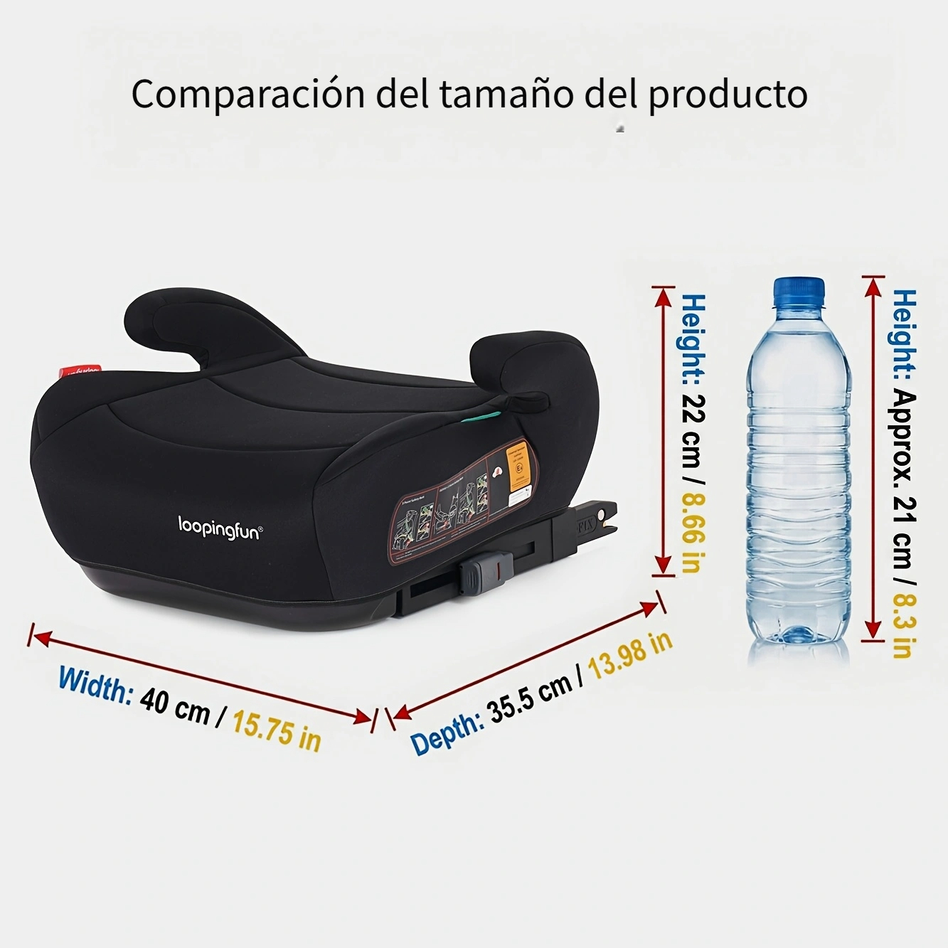 asiento elevador para niños ece r129/e4, reclinable, 125-150cm,  , con  