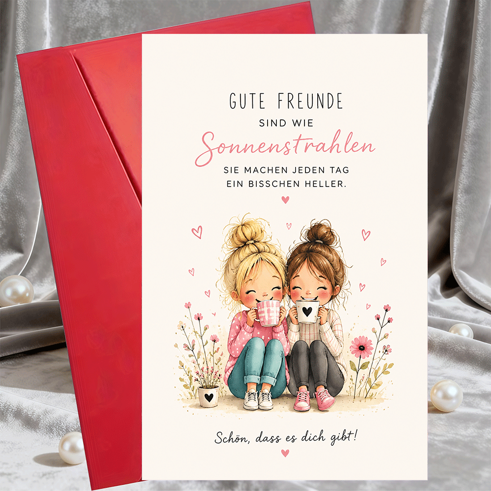 Image of [party Invitations]1 Greeting Card + 1 Envelope Best Friend Greeting Card For Birthday Or Thank You Note Flat Stationery For Women Friendship Gift Ideagreeting Card Halloween Christmas Thanksgiving