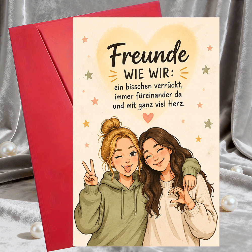 1 Greeting Card + 1 Envelope Best Friend Greeting Card For Women Friendship Appreciation Gift For Birthday Or Special Occasion Flat Note Card For Bestiegreeting Card