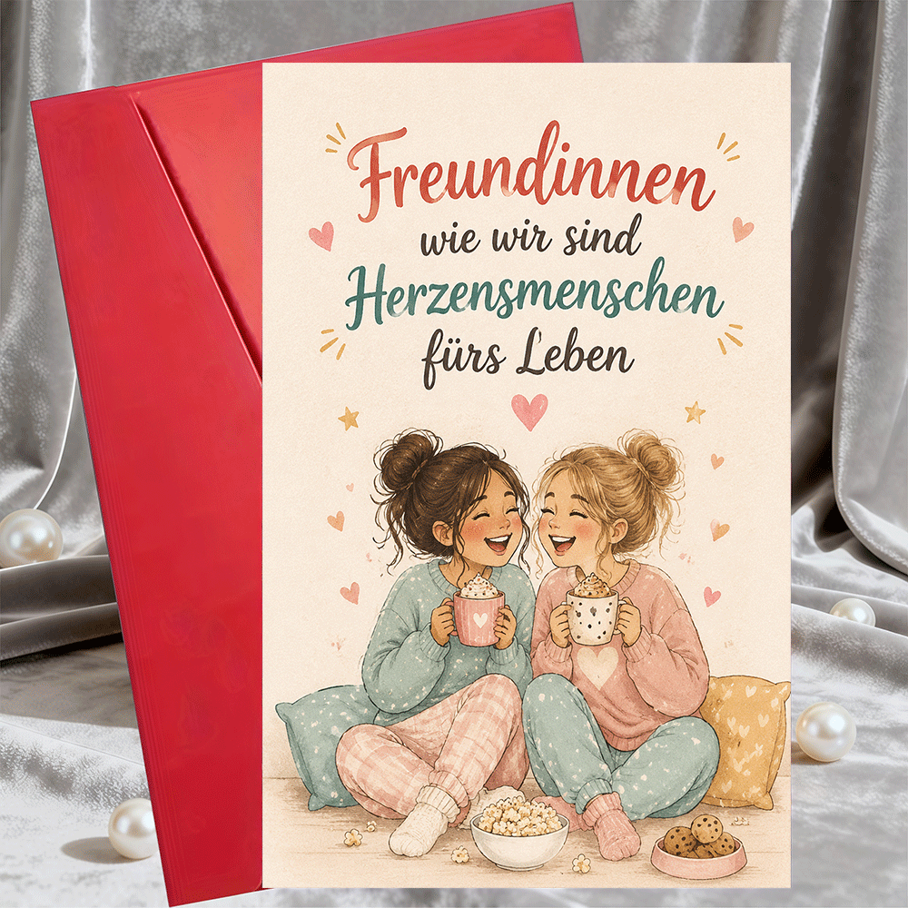 TEMU 【party Invitations】1 Greeting Card + 1 Envelope Greeting Card For Women Friendship Appreciation Gift Flat Note Card For Birthday Or Special