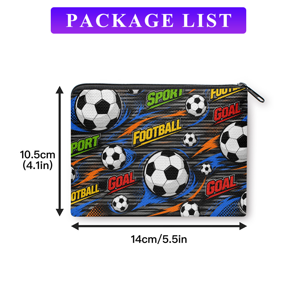 TEMU Coin Purse, Sport Football Goal -material Double, Compact Portable Coin Storage Suitable For Keys, A Practical Organizer For , Perfect Gift For