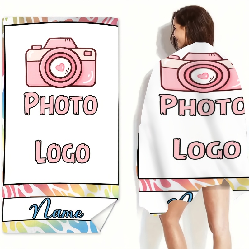 Custom Photo/Logo/Text Beach Towel for Beach Vacation