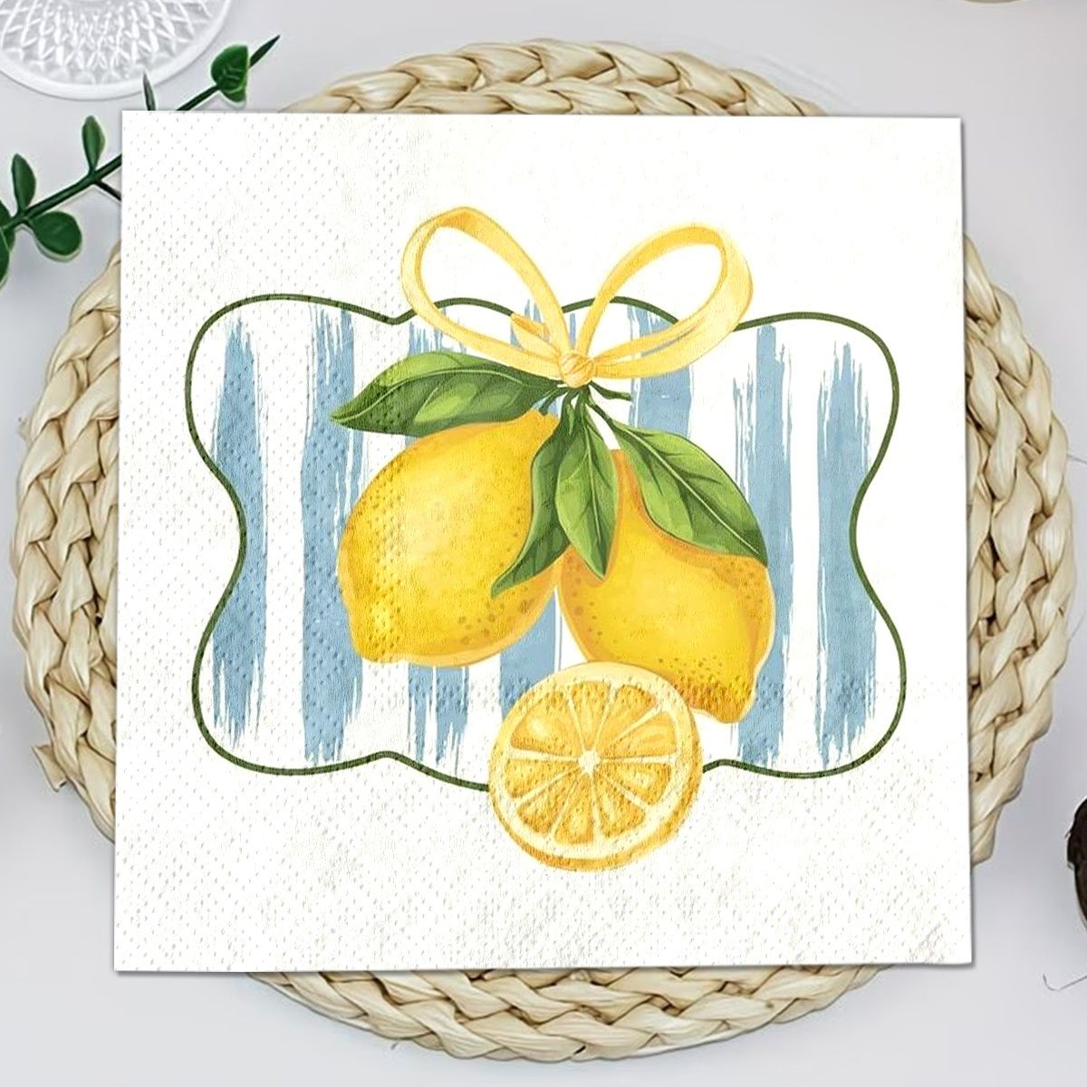 TEMU Lot de 20 serviettes spéciales citron pour mariage, mariée et anniversaire, adaptées aux occasions formelles, fêtes de jardin et banquets à