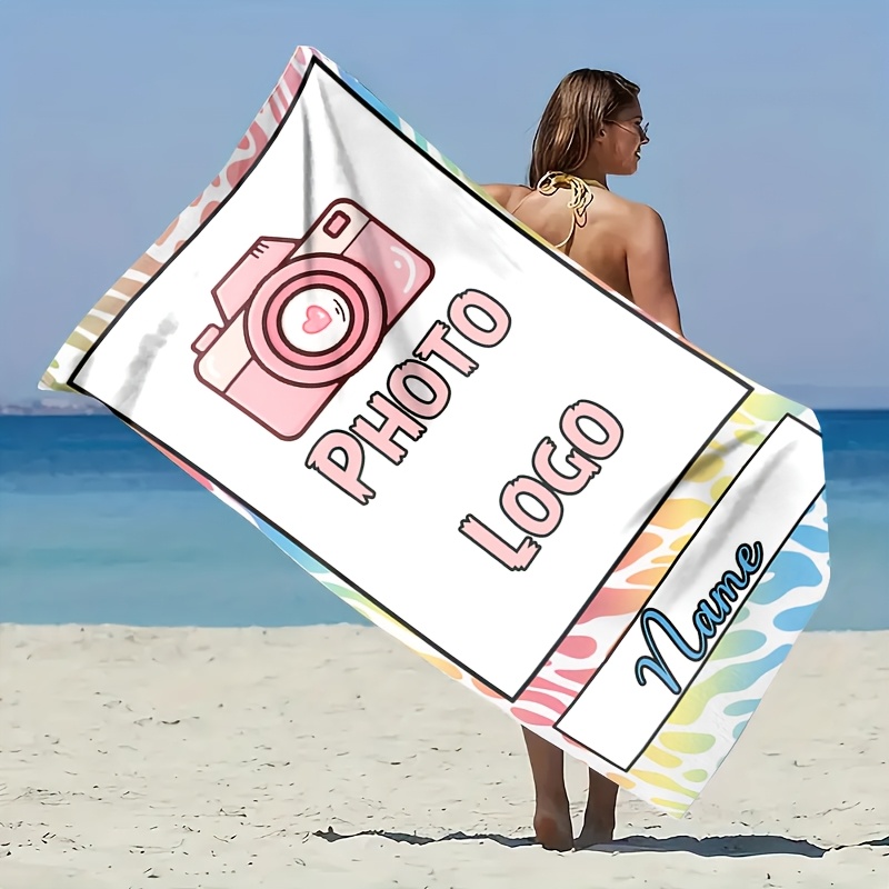 Custom Photo/Logo/Text Beach Towel for Beach Vacation