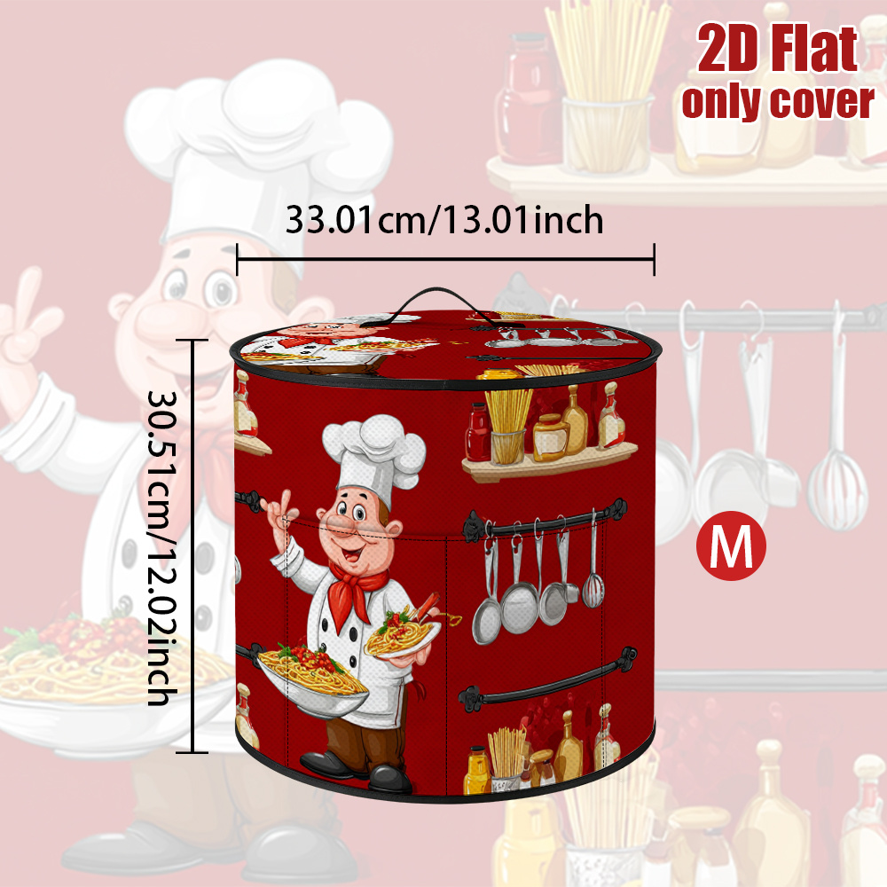 TEMU 1pc Rice Cooker Cover With Tissue Pocket & Top Handle - Dustproof Pet Lid Protector Suitable For Pressure Cookers, Air Fryers, Small Kitchen