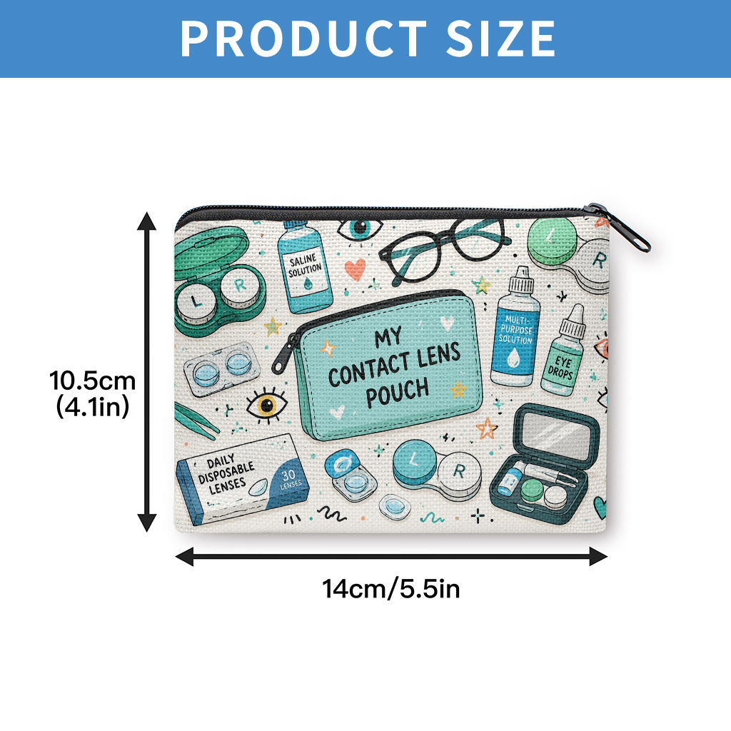 TEMU Kit de cuidado de lentes , Cierre de cremallera, Bolsa pequeña portátil para guardar llaves, auriculares y monedas, Tarjetero multifuncional ,