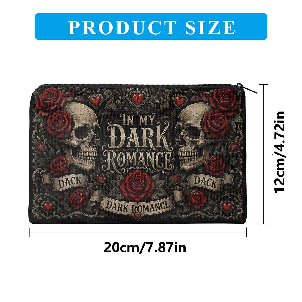 TEMU Estuche para lápices 1 pieza, Estuche para lápices con diseño de e impresión de cara, Bolsa de maquillaje plegable y portátil, Bolsa de