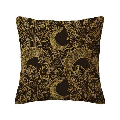 item picture golden intricate patterns home decor cushion covers party decor pillowcases for porch patio couch sofa living room outdoor gifts for without pillow inserts