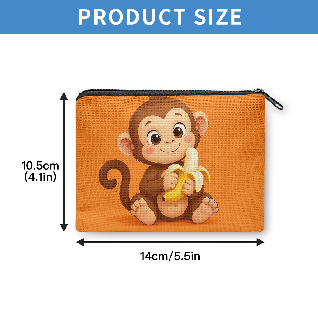 TEMU Portamonete a forma di con banana - Chiusura a cerniera portatile per , porta carte multifunzionale e borsa portachiavi/cuffie, e per contanti,