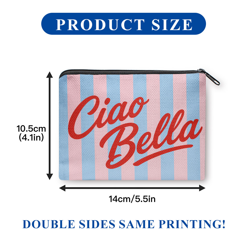 TEMU Bella Suitable For & Coin Purse - Double-sided Printed Zipper Wallet With Bella Design, Portable Key & Change Holder, Clutch Bag, Makeup,