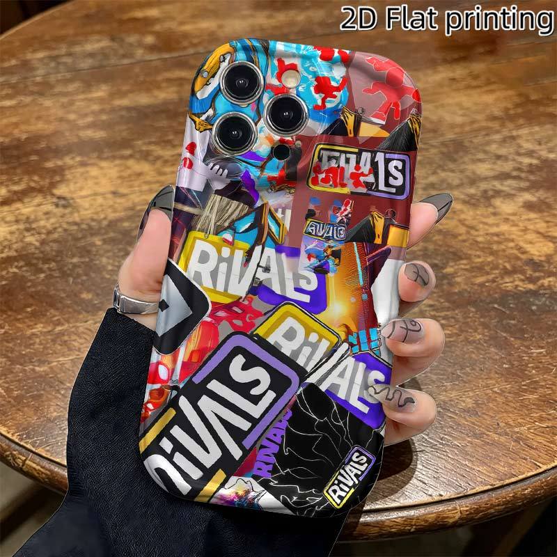 TEMU Phone Case: 1, Vibrant Street Art Collage Pattern Phone Case, 2d Flat Design, Thick Shockproof Phone Case, Iphone 17 Pro Max Phone Case, Galaxy
