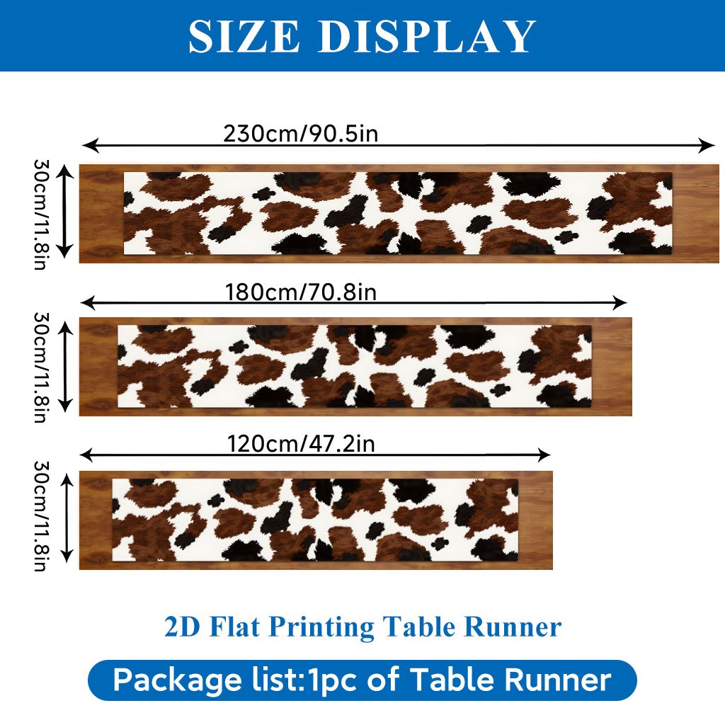 TEMU 1pc Animal Fur Table Runner Suitable For Dining Table, Coffee Table Decor - Modern Neutral // Fur Pattern Rectangular Polyester Runner For