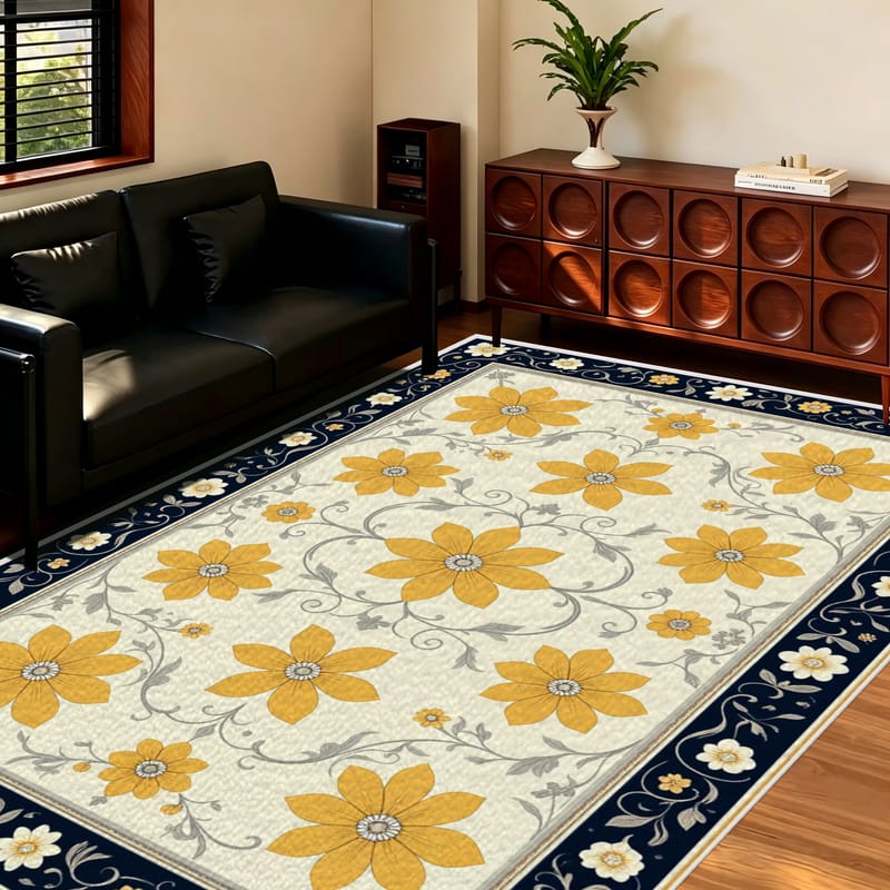 imagen del artículo alfombra de terciopelo gruesa ultra   de 850g/m²,   vintage de   de lujo  , antideslizante, lavable a máquina y  , adecuada para  /dormitorio/estudio/ /entrada, suavidad tipo   aumenta  