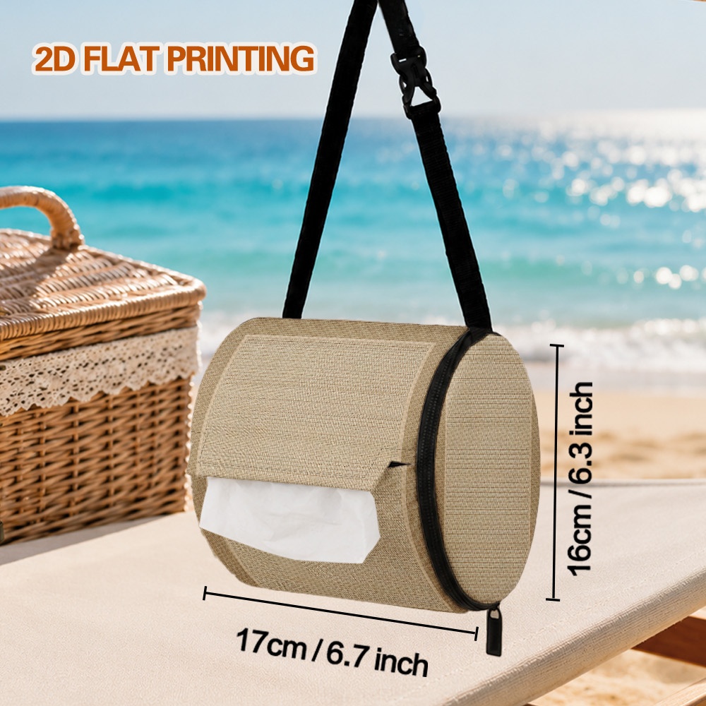 TEMU Porte-papier toilette et distributeur de mouchoirs pliable 1 pièce - Beige moderne adapté pour le camping, , de bain, le dessus de table -