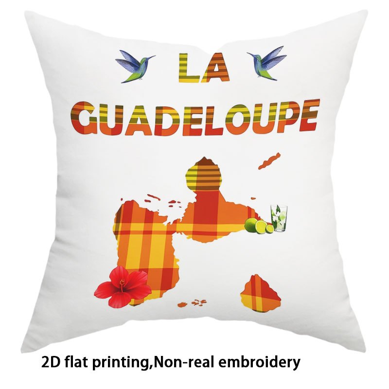 TEMU 1 housse de coussin Guadeloupe , pour les canapés et la décoration intérieure