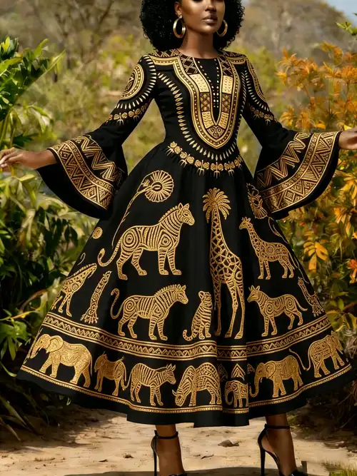 african attire flared dresses African Fashion Nice Flare Dresses ALL DRESSES Tagged "flared African Dress" Karentino-Boutique