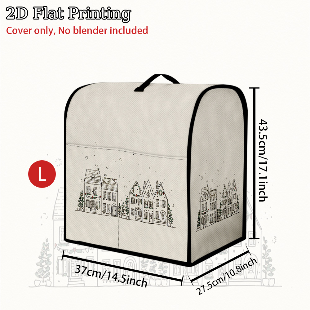 1pc, 2D Flat Printing Dust Cover for Appliances House, Dust-proof Cover for Mixer or Coffee Maker Cozy Townhouses Sketch, Perfect for Dust Cover for Appliances, Chefs, Food, Pattern Dust-proof Cover for Mixer or Coffee Maker, Appliance Dust Cover
