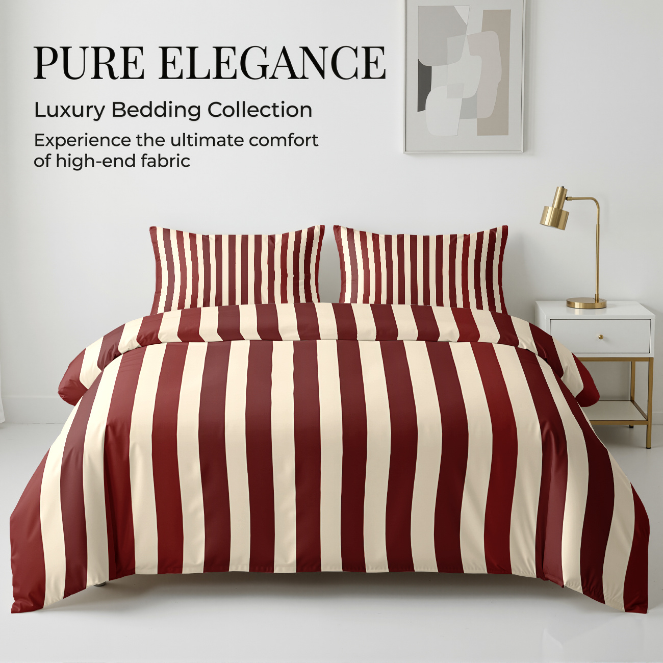 TEMU Set Copripiumino 2/3 pezzi (1 Copripiumino + 1/2 Federe) Elegante Moderno e , Biancheria da Letto Traspirante Decorativa per Camera da Letto,