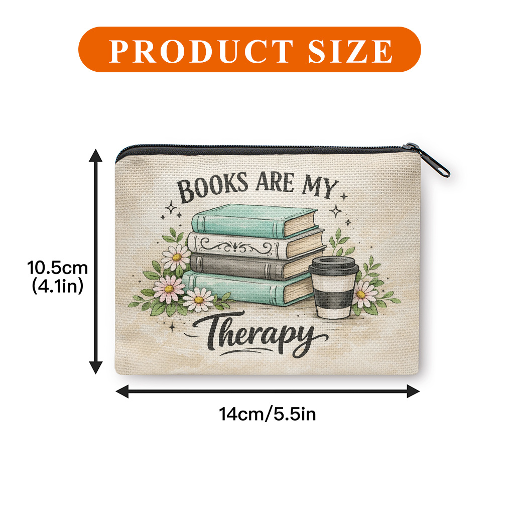 TEMU Books Are Coin Purse Suitable For Coin, Key, Card & Earphones Storage, Portable Zipper Wallet With Books-themed, Compact Gift For , Machine