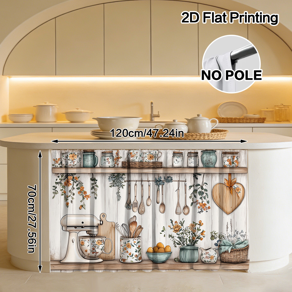 TEMU 2D Flat - 2D Flat - 1pz per Armadio Decorativa da Cucina con Motivo Vintage, Facile Installazione, Lavabile, Resistente, di Stoccaggio, Stile ,