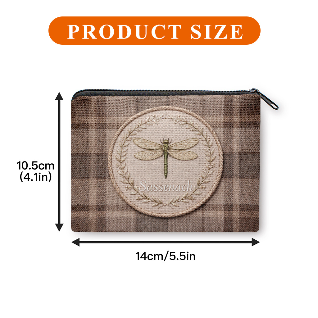 TEMU 1 pieza, con estampado de diseño de , un pequeño bolso portátil con cremallera para monedas, llaves, tarjetas y auriculares, bolsa de dinero