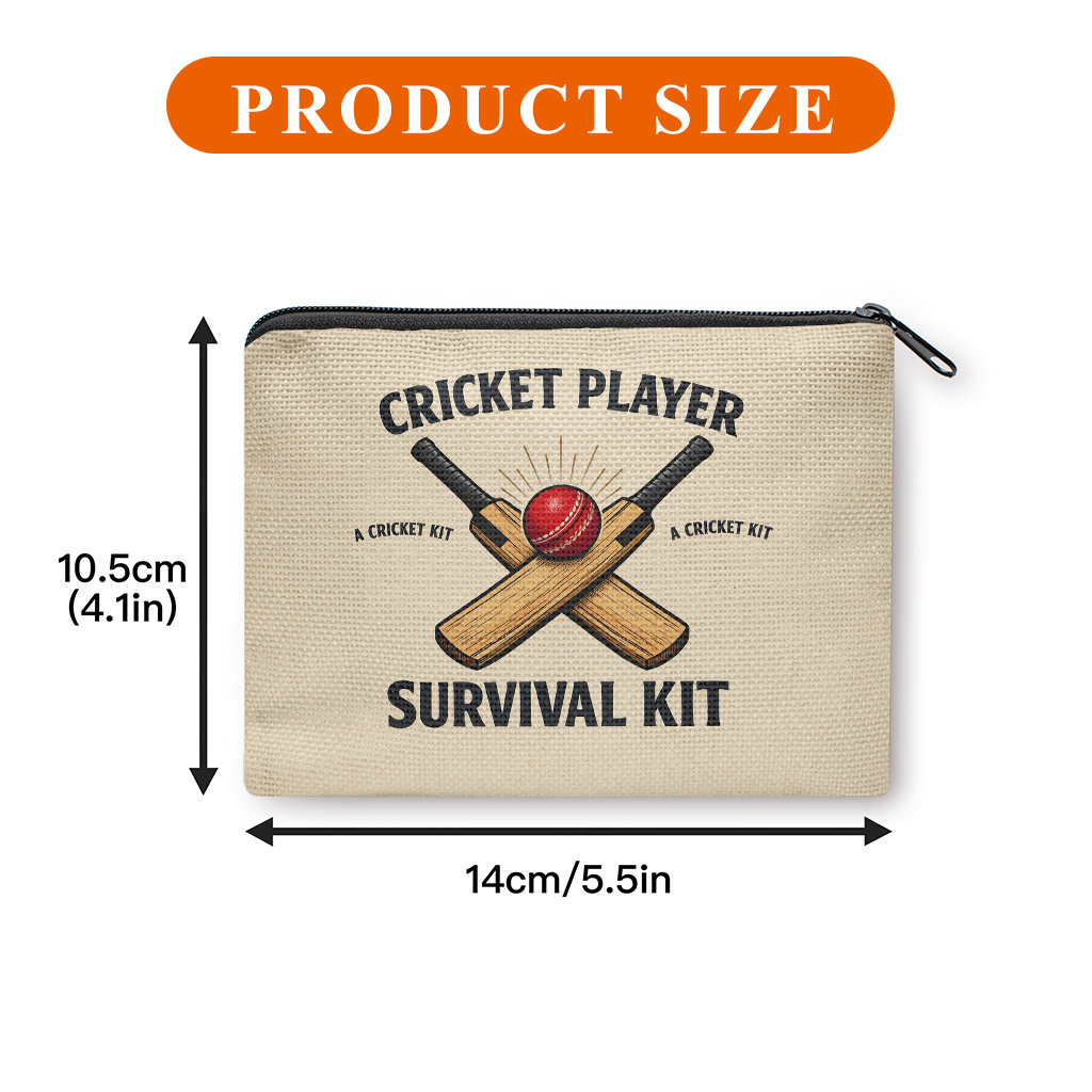 TEMU Coin Purse, Cricket Kit Survival Kit Print Coin Purse, A Small Portable Zipper Bag For Coin, Key, Card And Earphones, Portable Change Purse,