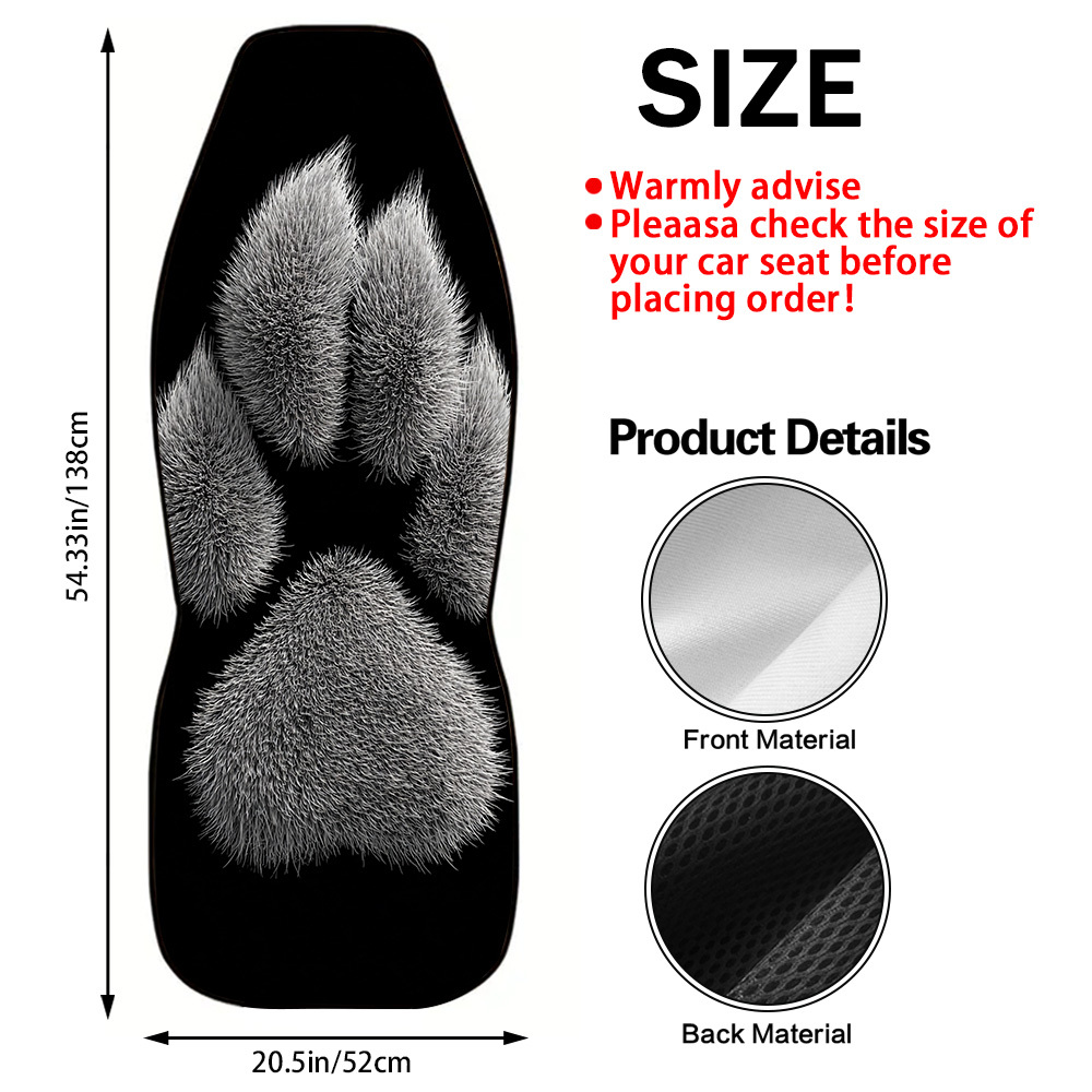 TEMU 2pcs Car Seat Cover Set Suit, Print Designed To Be Applicable To The Front Seats, Providing A Comfortable , And Remove, Tool Free, Making It For