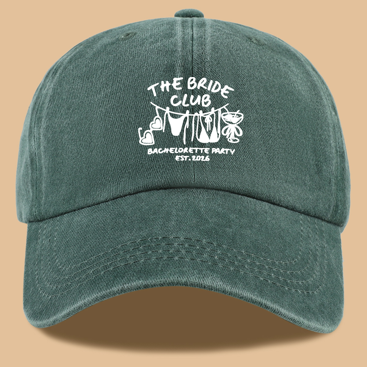 TEMU 1pc Bride Bachelorette Party Theme Print Baseball Fashionable Breathable Sun Hat Beautiful And Versatile Unisex Adjustable Size Trucker Hat Mom