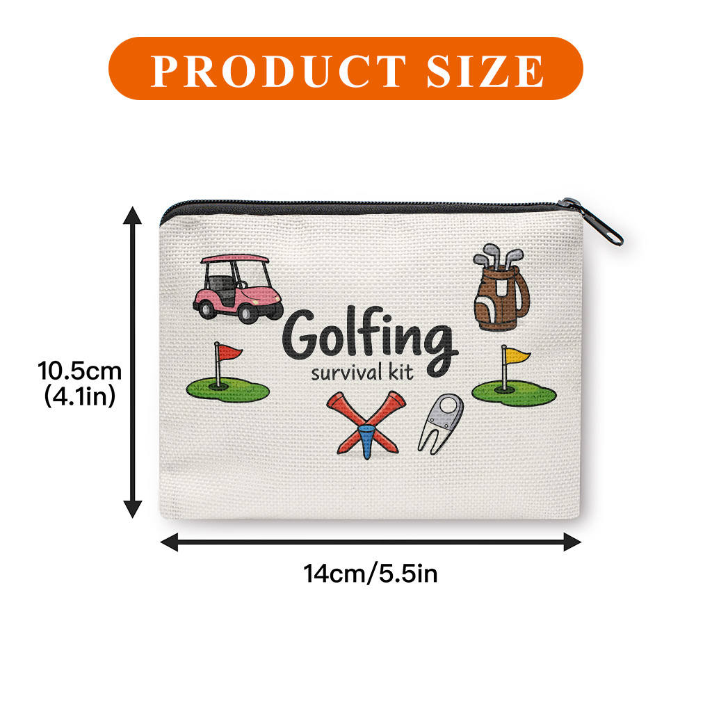 Coin Purse, Golfing Essentials Kit Print Coin Purse, A Small Portable Zipper Bag For Coin, Key, Card And Earphones,…: retailer-supplied image