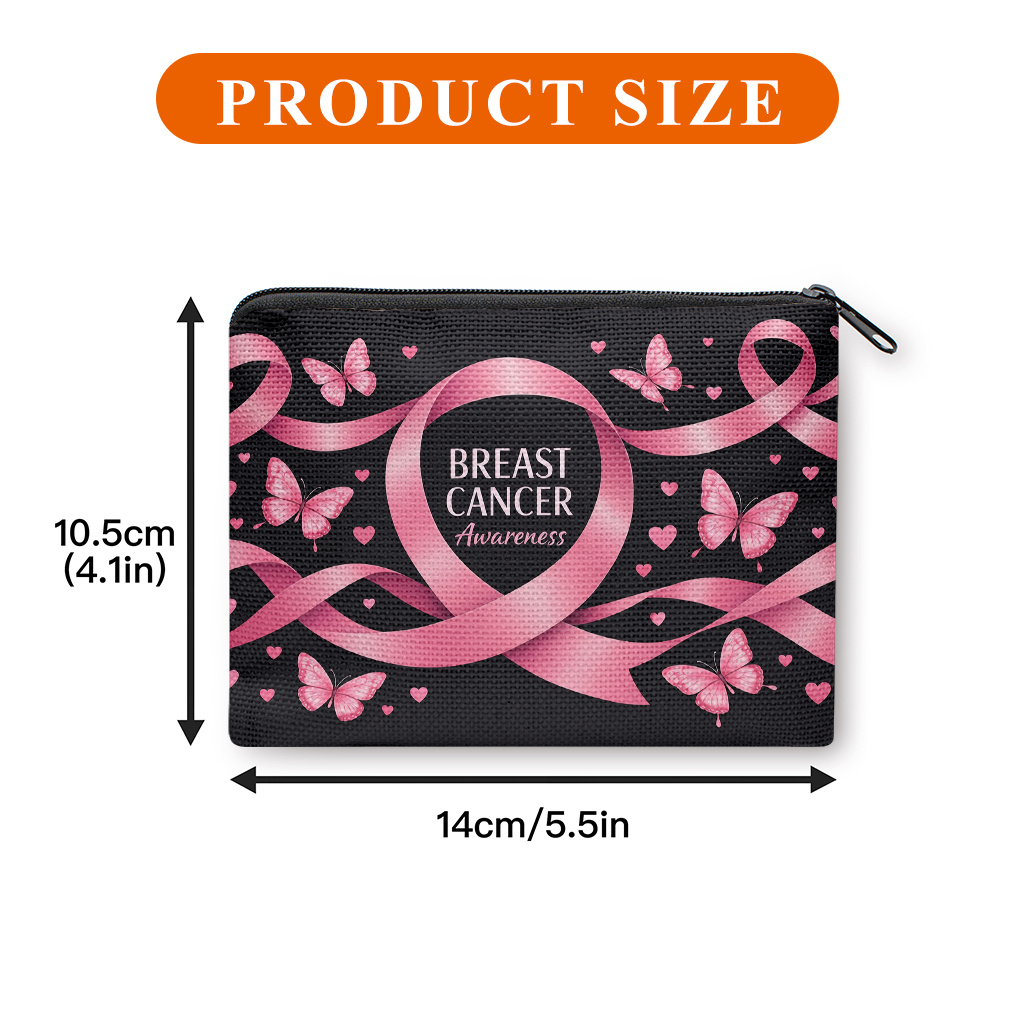 TEMU Coin Purse, Recognizing Breast Awareness Coin Purse, A Small Portable Zipper Bag For Coin, Key, Card And Earphones, Portable Change Purse, Small