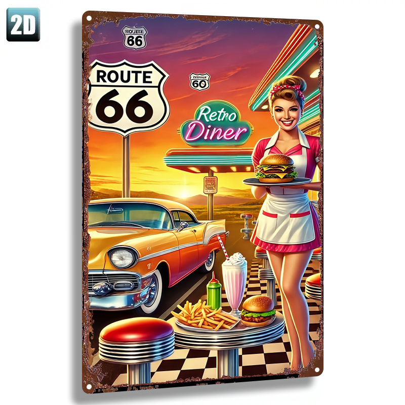 TEMU 2d Flat - 1pc Metal Sign, 2d Flat, 