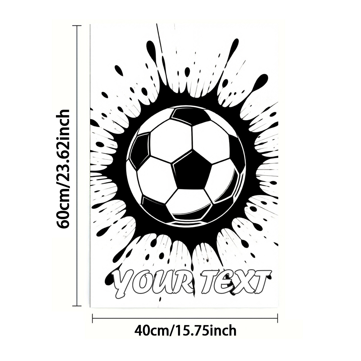 TEMU Testo personalizzato per 1 pz, Asciugamano, Stampa su un , Rettangolare 40�60 cm, Stile e , Motivo 2D a tema calcio, Personalizzazione in gruppo