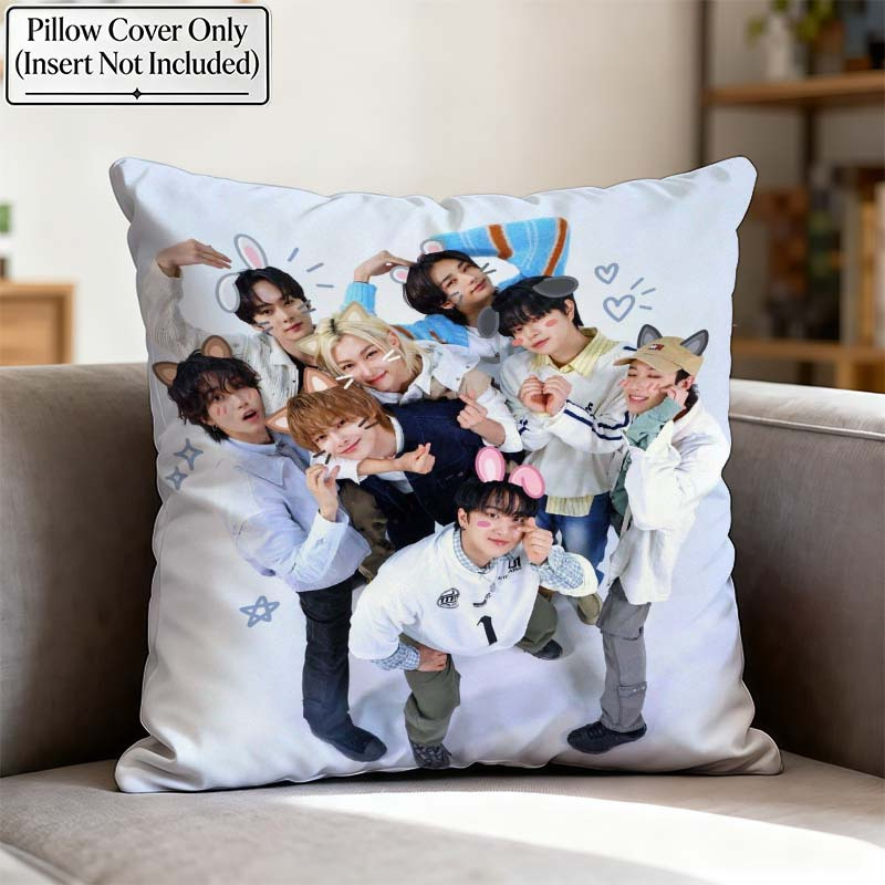 TEMU A-t-e Creative Pattern Pillowcase 170gsm Soft Fiber Hidden Zipper Double-sided Print Machine Washable Skin-friendly Comfortable Living Room