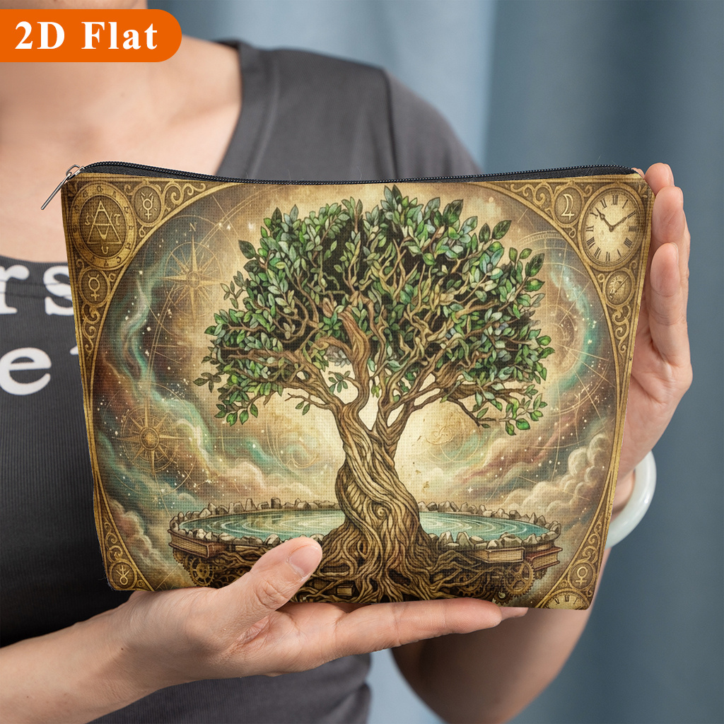 TEMU A Single Item, Of Life Journey, Is A Designed Cosmetic Pouch Ideal For Keeping Women' Essentials, Making For Travel, School, Dorms, Or Home,