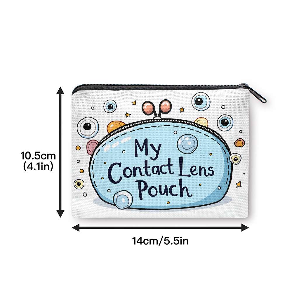 TEMU Coin Purse 1pc, Lens Pouch Coin Purse, Zipper Closure, Small Portable Key Earphone Storage Bag, Handy Card Holder, Lightweight, Gift For Women